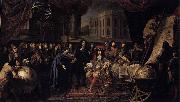 Henri Testelin Colbert Presenting the Members of the Royal Academy of Sciences to Louis XIV in 1667 Spain oil painting artist